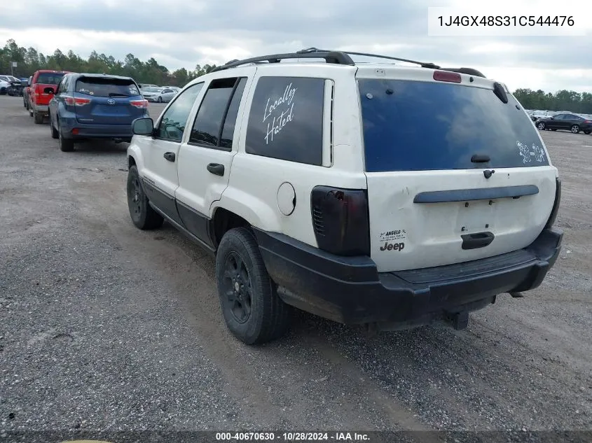 2001 Jeep Grand Cherokee Laredo VIN: 1J4GX48S31C544476 Lot: 40670630