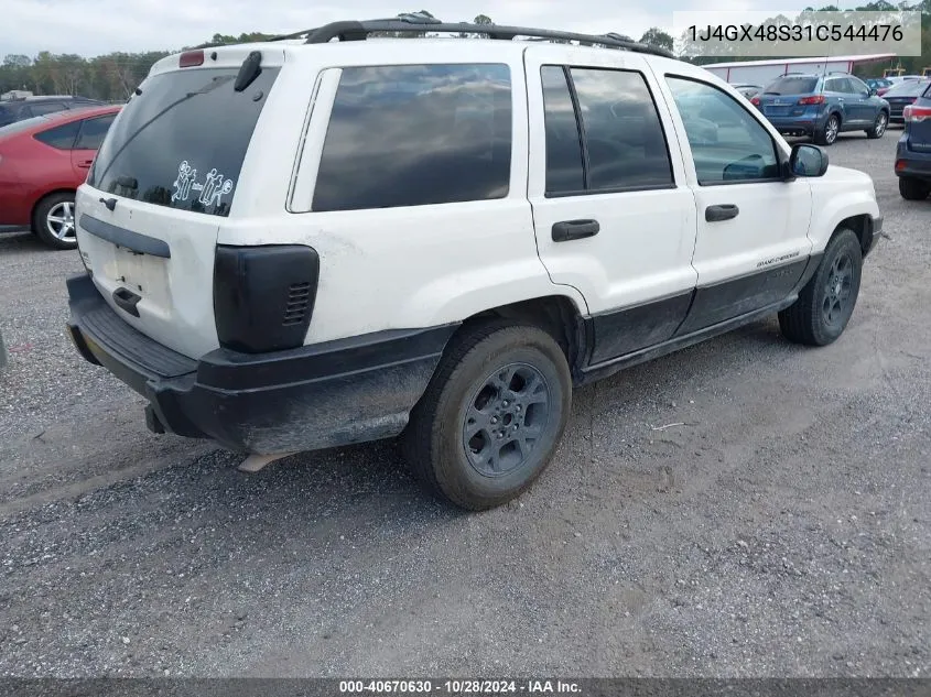 2001 Jeep Grand Cherokee Laredo VIN: 1J4GX48S31C544476 Lot: 40670630