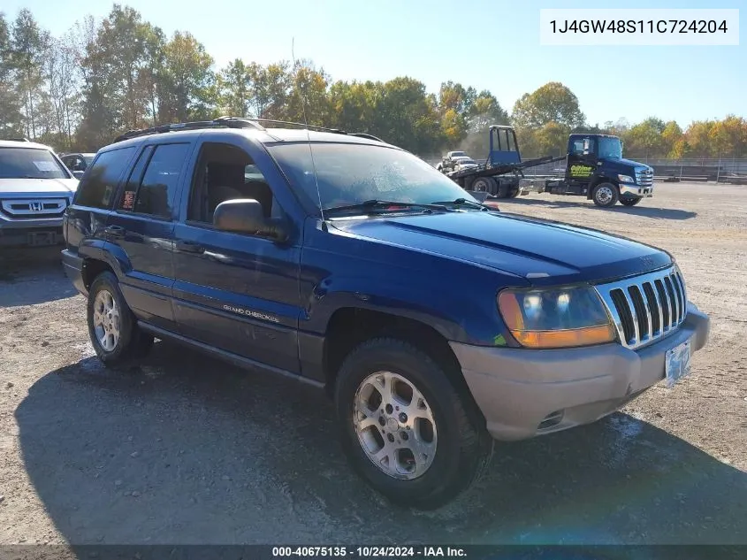 2001 Jeep Grand Cherokee Laredo VIN: 1J4GW48S11C724204 Lot: 40675135