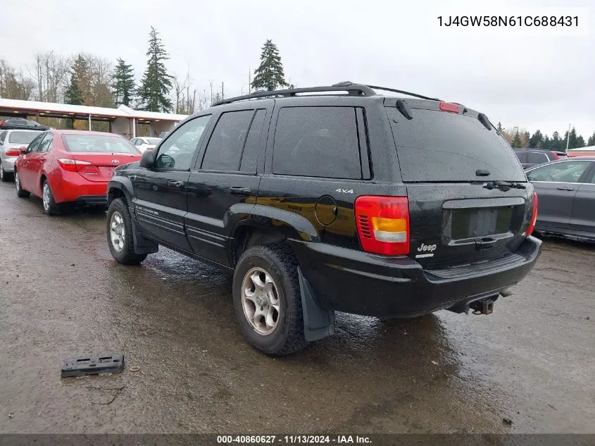 2001 Jeep Grand Cherokee Limited VIN: 1J4GW58N61C688431 Lot: 40860627