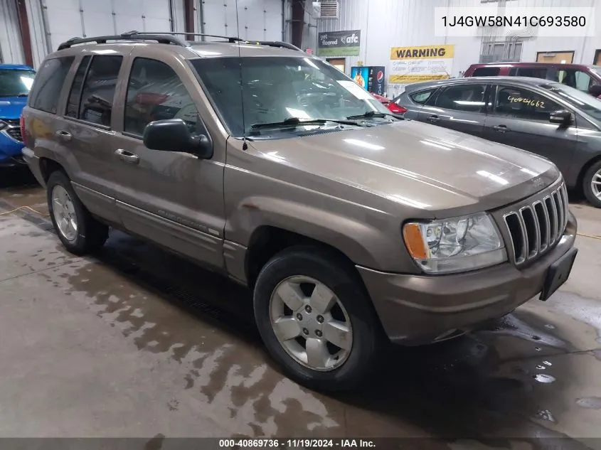 2001 Jeep Grand Cherokee Limited VIN: 1J4GW58N41C693580 Lot: 40869736