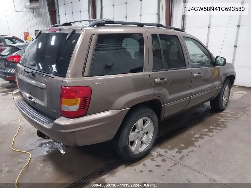 2001 Jeep Grand Cherokee Limited VIN: 1J4GW58N41C693580 Lot: 40869736