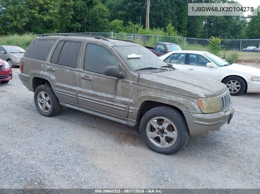 2002 Jeep Grand Cherokee Overland VIN: 1J8GW68JX2C104275 Lot: 39643323