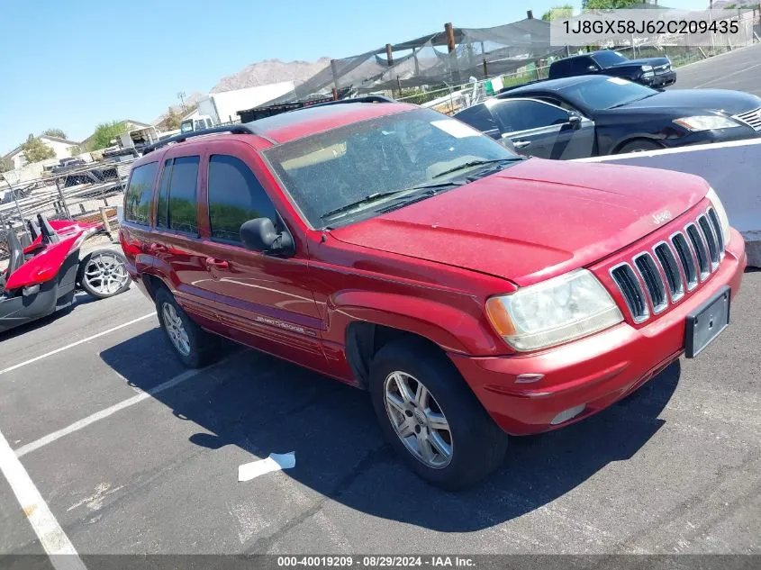 2002 Jeep Grand Cherokee Limited VIN: 1J8GX58J62C209435 Lot: 40019209