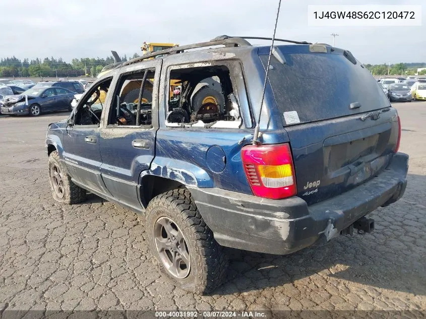 2002 Jeep Grand Cherokee Laredo VIN: 1J4GW48S62C120472 Lot: 40031992