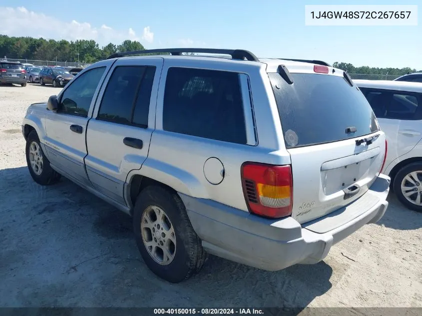 2002 Jeep Grand Cherokee Laredo VIN: 1J4GW48S72C267657 Lot: 40150015