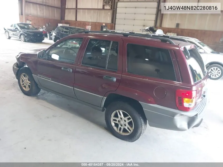 2002 Jeep Grand Cherokee Laredo VIN: 1J4GW48N82C280816 Lot: 40154357