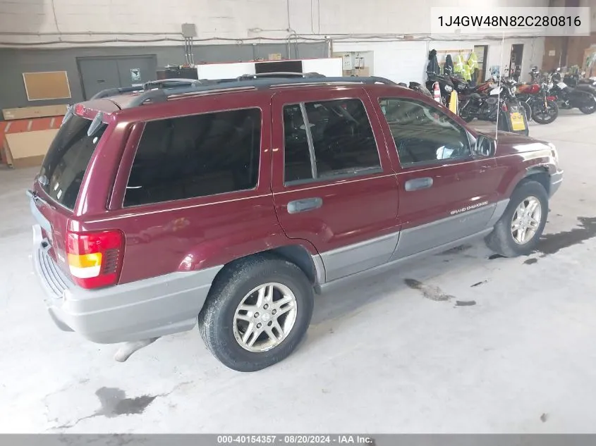 2002 Jeep Grand Cherokee Laredo VIN: 1J4GW48N82C280816 Lot: 40154357