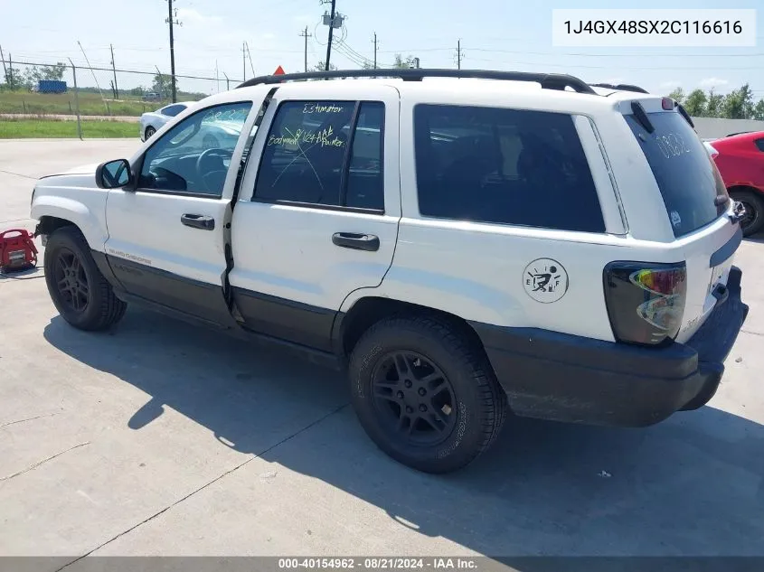 2002 Jeep Grand Cherokee Laredo VIN: 1J4GX48SX2C116616 Lot: 40154962