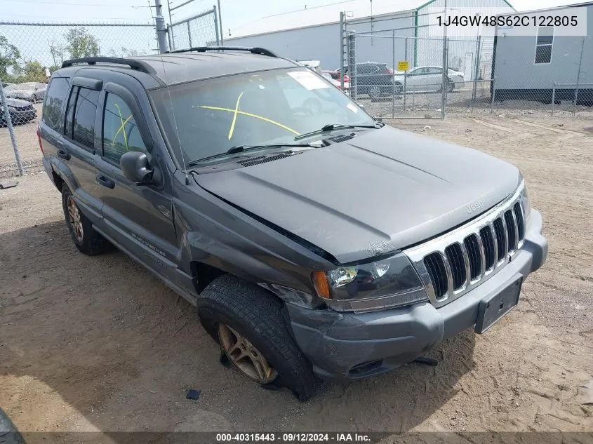 2002 Jeep Grand Cherokee Laredo VIN: 1J4GW48S62C122805 Lot: 40315443