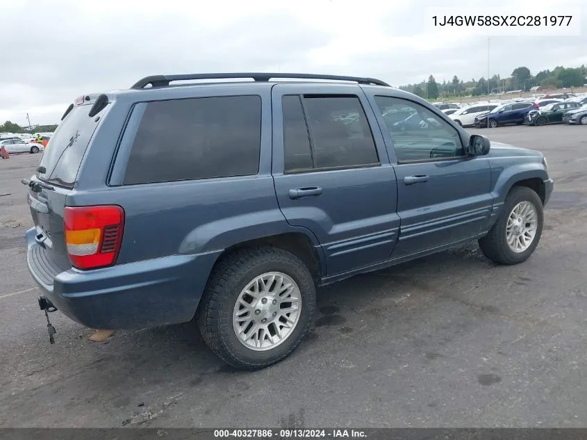 2002 Jeep Grand Cherokee Limited VIN: 1J4GW58SX2C281977 Lot: 40327886