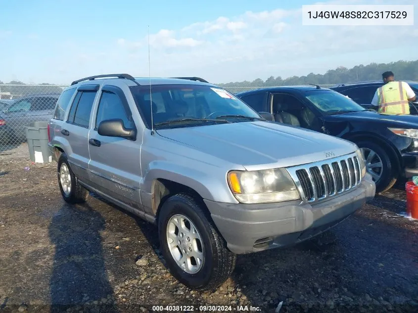 2002 Jeep Grand Cherokee Laredo VIN: 1J4GW48S82C317529 Lot: 40381222