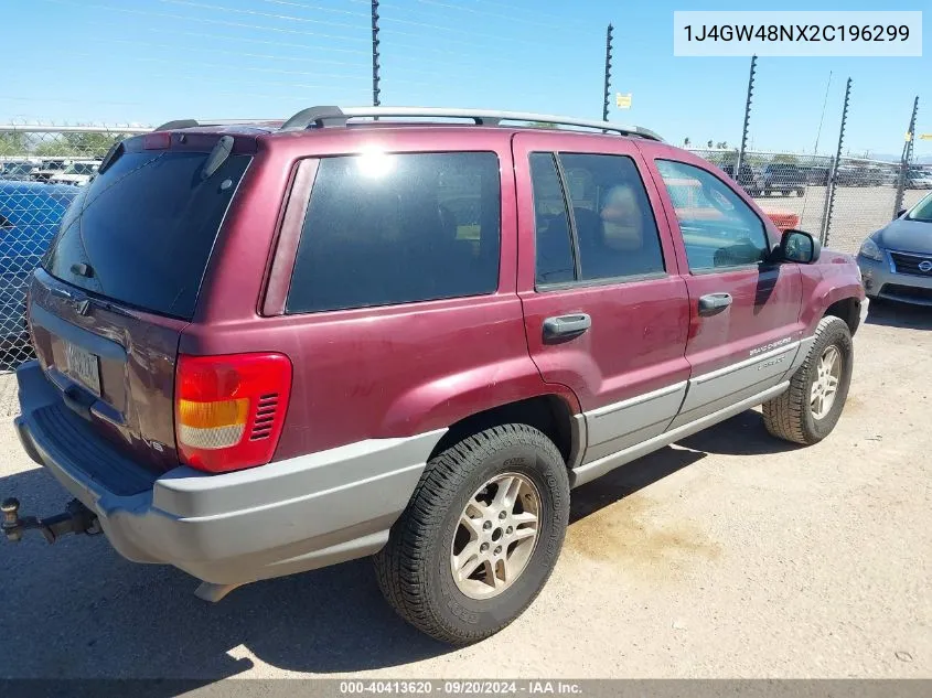 2002 Jeep Grand Cherokee Laredo VIN: 1J4GW48NX2C196299 Lot: 40413620