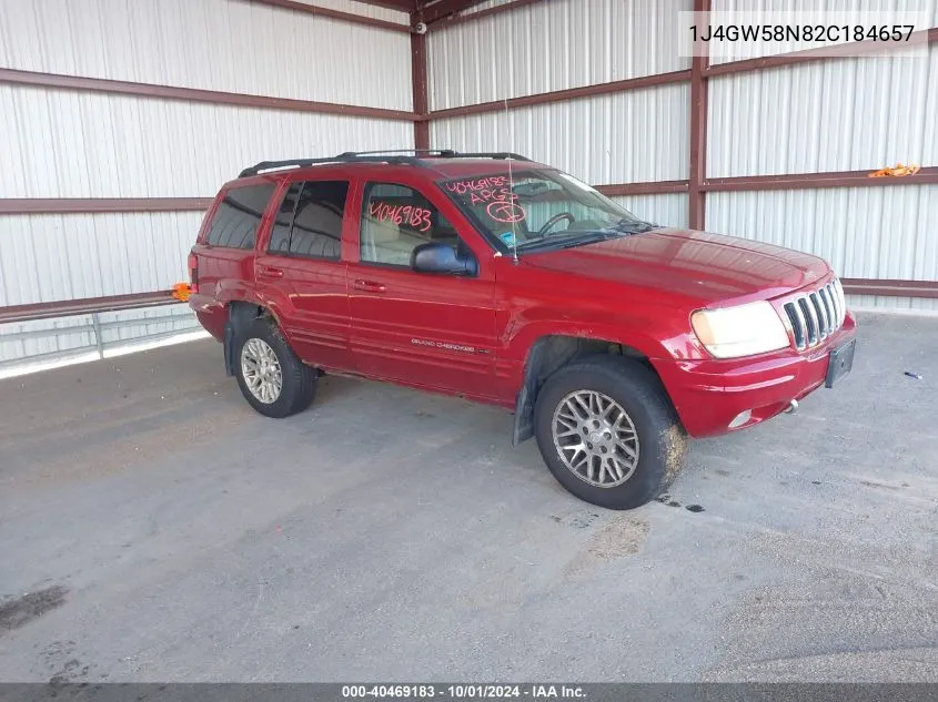 2002 Jeep Grand Cherokee Limited VIN: 1J4GW58N82C184657 Lot: 40469183