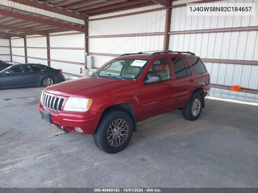 1J4GW58N82C184657 2002 Jeep Grand Cherokee Limited