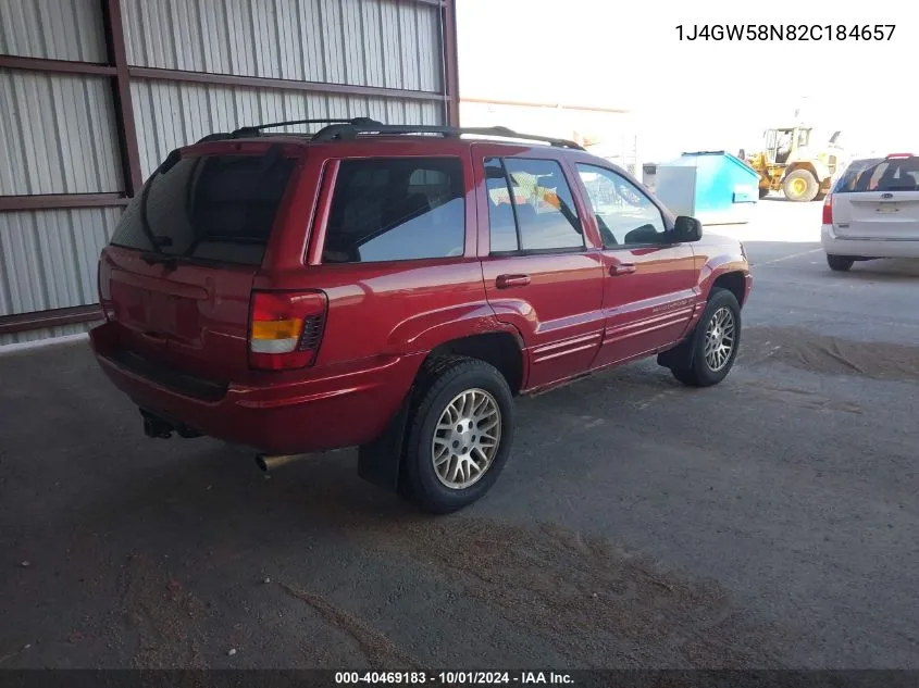 2002 Jeep Grand Cherokee Limited VIN: 1J4GW58N82C184657 Lot: 40469183