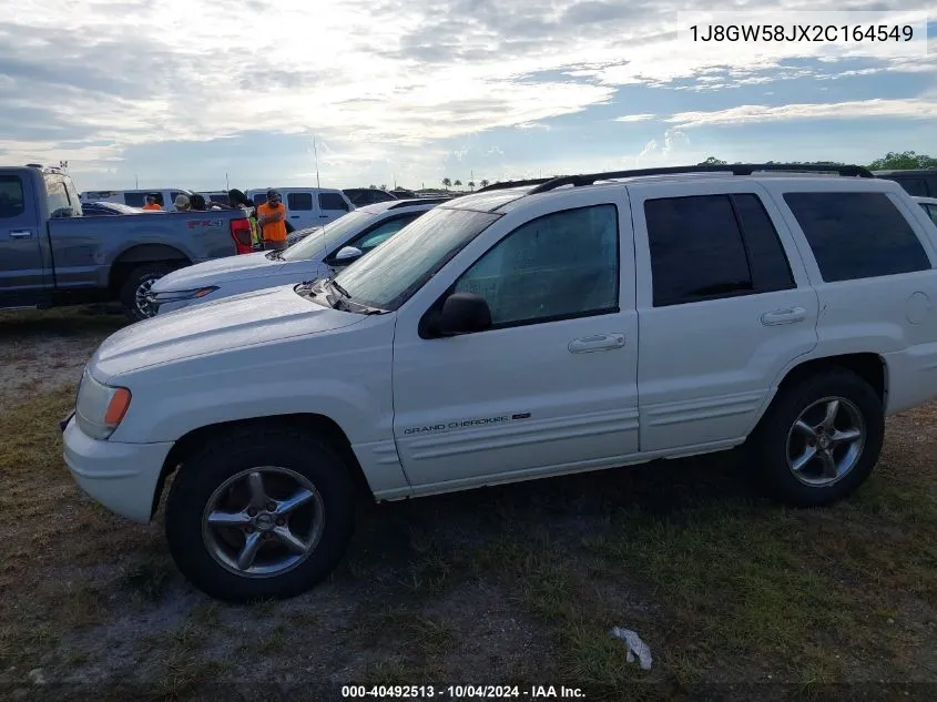 2002 Jeep Grand Cherokee Limited VIN: 1J8GW58JX2C164549 Lot: 40492513