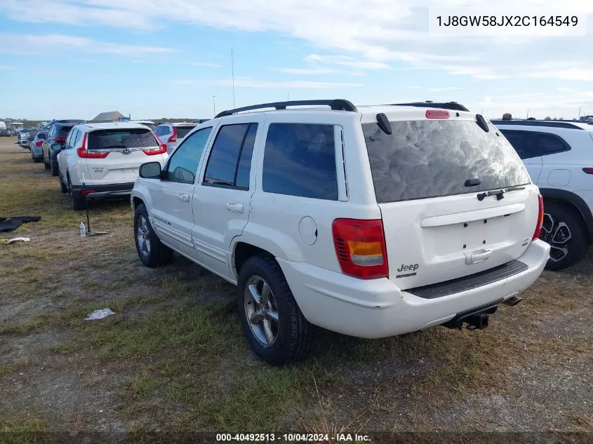 2002 Jeep Grand Cherokee Limited VIN: 1J8GW58JX2C164549 Lot: 40492513