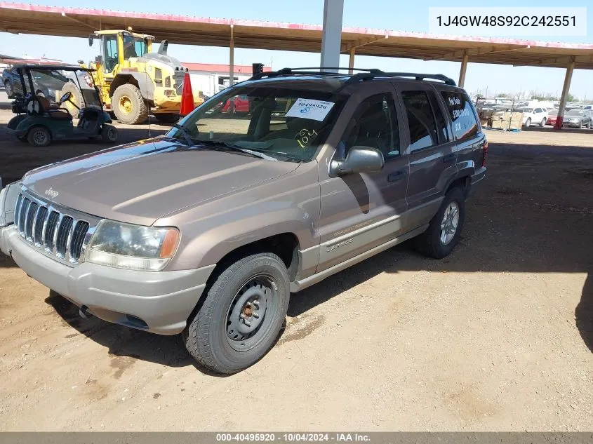 2002 Jeep Grand Cherokee Laredo VIN: 1J4GW48S92C242551 Lot: 40495920