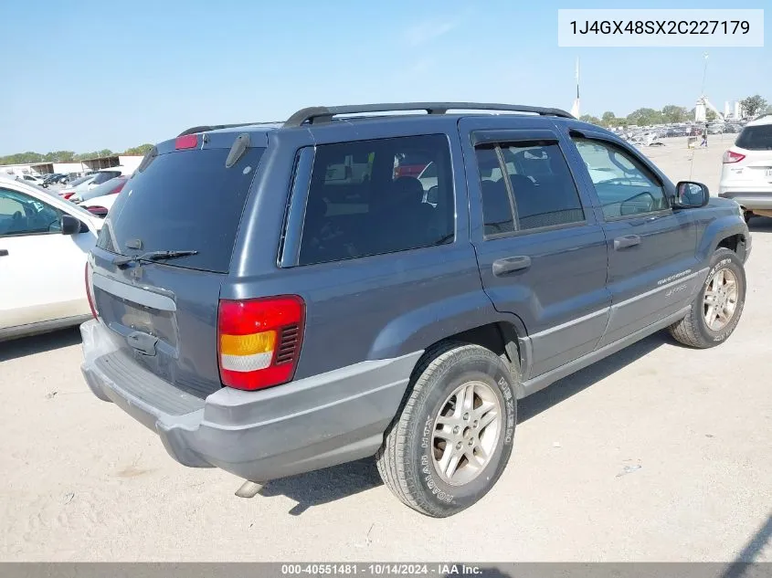 2002 Jeep Grand Cherokee Laredo VIN: 1J4GX48SX2C227179 Lot: 40551481