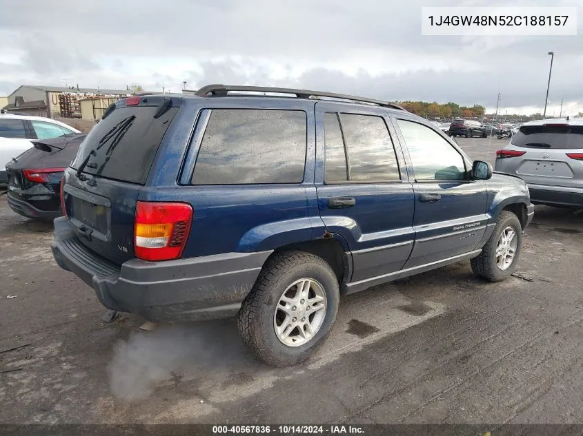 2002 Jeep Grand Cherokee Laredo VIN: 1J4GW48N52C188157 Lot: 40567836