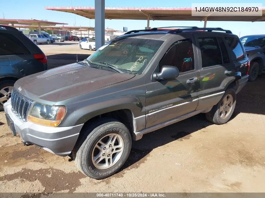 2002 Jeep Grand Cherokee Laredo VIN: 1J4GW48N92C184970 Lot: 40711740