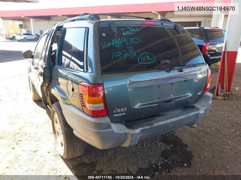 2002 Jeep Grand Cherokee Laredo VIN: 1J4GW48N92C184970 Lot: 40711740