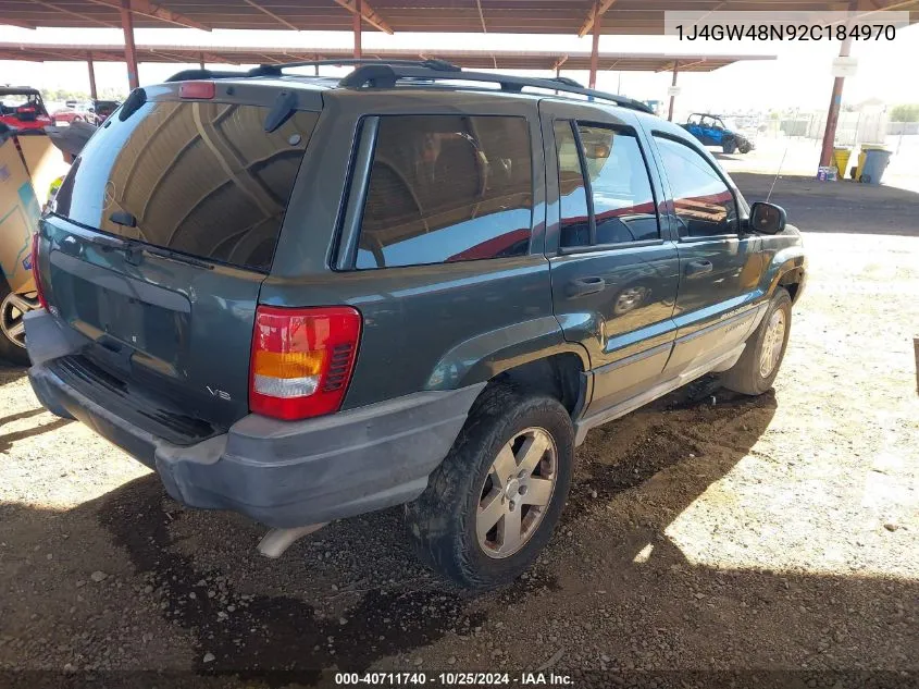 2002 Jeep Grand Cherokee Laredo VIN: 1J4GW48N92C184970 Lot: 40711740