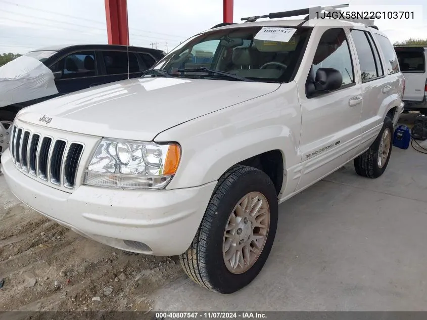 2002 Jeep Grand Cherokee Limited VIN: 1J4GX58N22C103701 Lot: 40807547