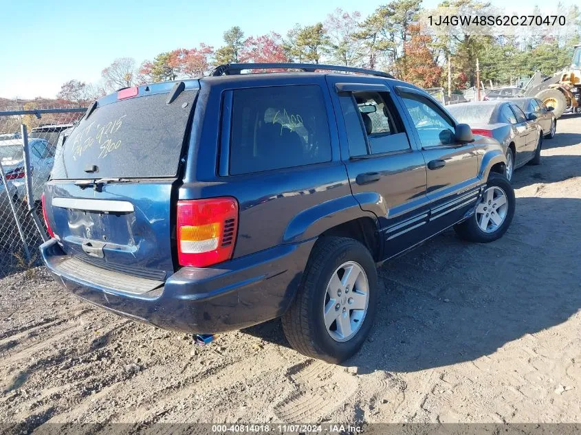 2002 Jeep Grand Cherokee Laredo VIN: 1J4GW48S62C270470 Lot: 40814018