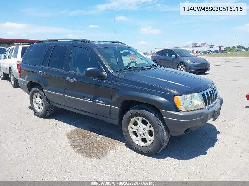 2003 Jeep Grand Cherokee Laredo VIN: 1J4GW48S03C516916 Lot: 39708578