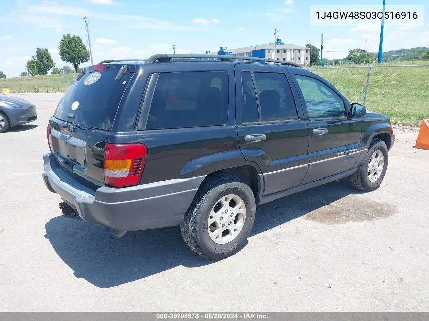 2003 Jeep Grand Cherokee Laredo VIN: 1J4GW48S03C516916 Lot: 39708578