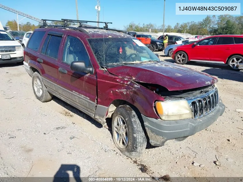 2003 Jeep Grand Cherokee Laredo VIN: 1J4GW48N43C509087 Lot: 40554899