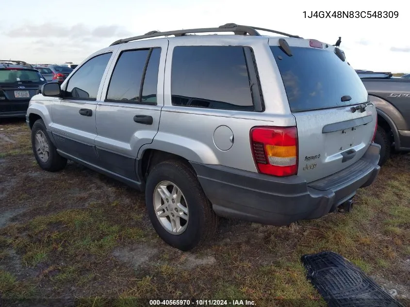 2003 Jeep Grand Cherokee Laredo VIN: 1J4GX48N83C548309 Lot: 40565970