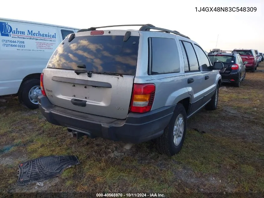 2003 Jeep Grand Cherokee Laredo VIN: 1J4GX48N83C548309 Lot: 40565970