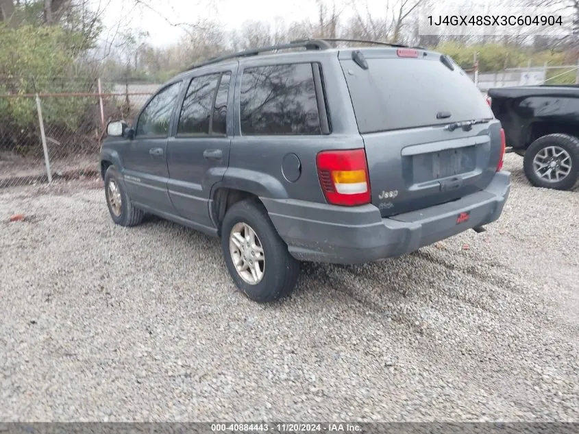 2003 Jeep Grand Cherokee Laredo VIN: 1J4GX48SX3C604904 Lot: 40884443