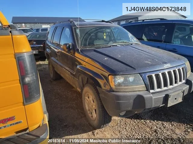 2004 Jeep Grand Cherokee Laredo VIN: 1J4GW48S04C173848 Lot: 20183614