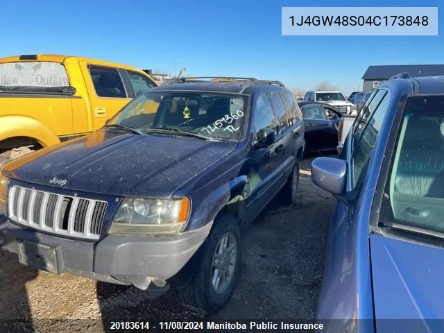 2004 Jeep Grand Cherokee Laredo VIN: 1J4GW48S04C173848 Lot: 20183614