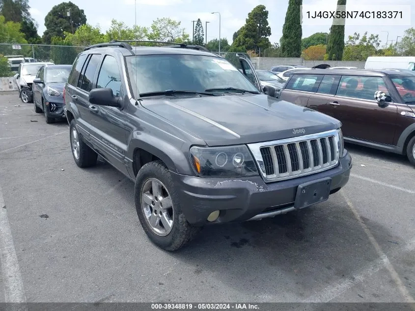 1J4GX58N74C183371 2004 Jeep Grand Cherokee Limited