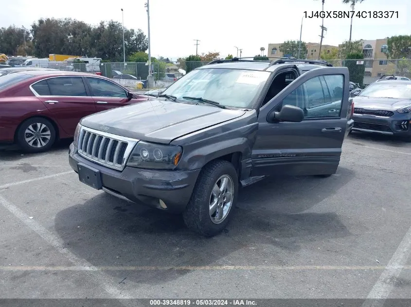 2004 Jeep Grand Cherokee Limited VIN: 1J4GX58N74C183371 Lot: 39348819