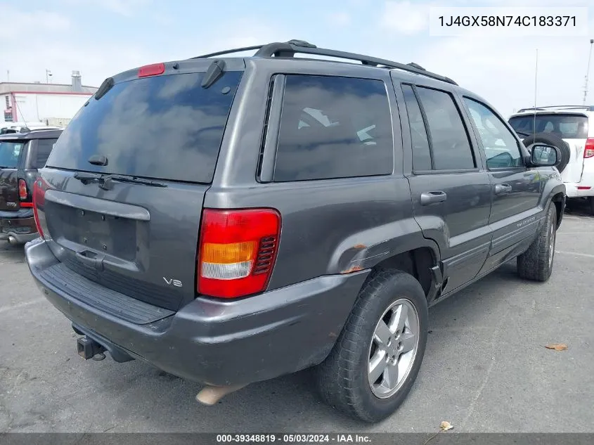 2004 Jeep Grand Cherokee Limited VIN: 1J4GX58N74C183371 Lot: 39348819