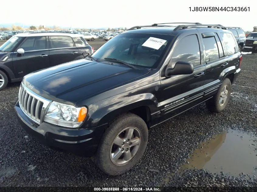 1J8GW58N44C343661 2004 Jeep Grand Cherokee Limited