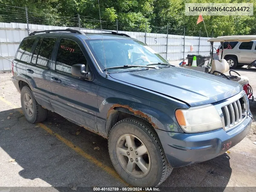 2004 Jeep Grand Cherokee Limited VIN: 1J4GW58N64C204472 Lot: 40152789