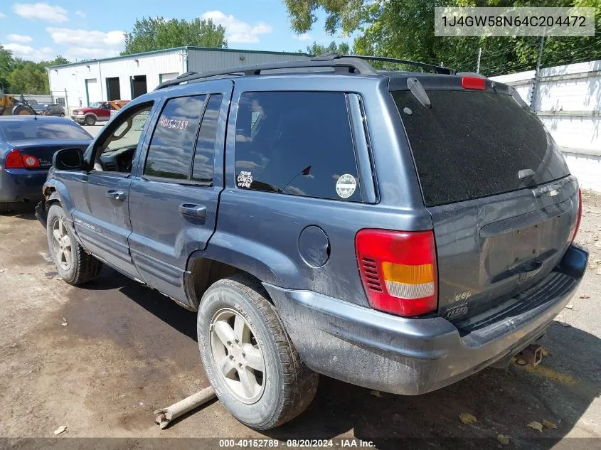 2004 Jeep Grand Cherokee Limited VIN: 1J4GW58N64C204472 Lot: 40152789