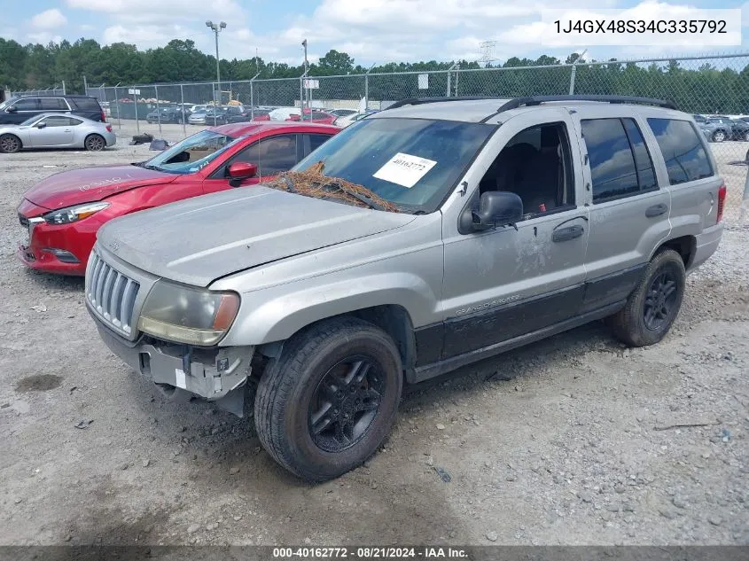 1J4GX48S34C335792 2004 Jeep Grand Cherokee Laredo