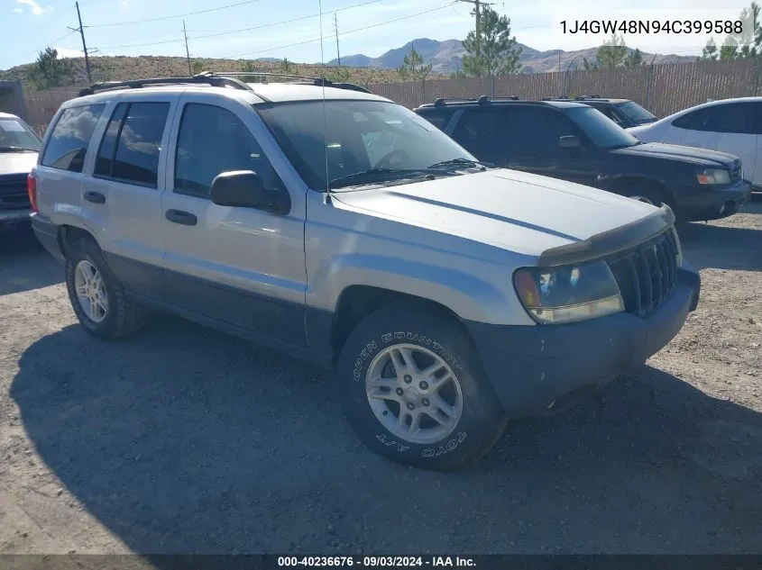 1J4GW48N94C399588 2004 Jeep Grand Cherokee Laredo