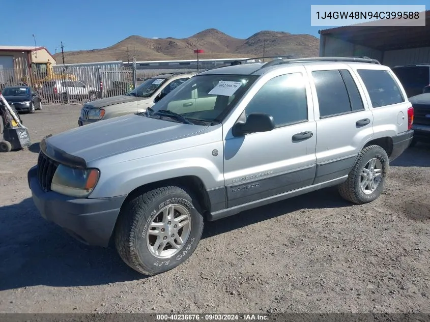 2004 Jeep Grand Cherokee Laredo VIN: 1J4GW48N94C399588 Lot: 40236676