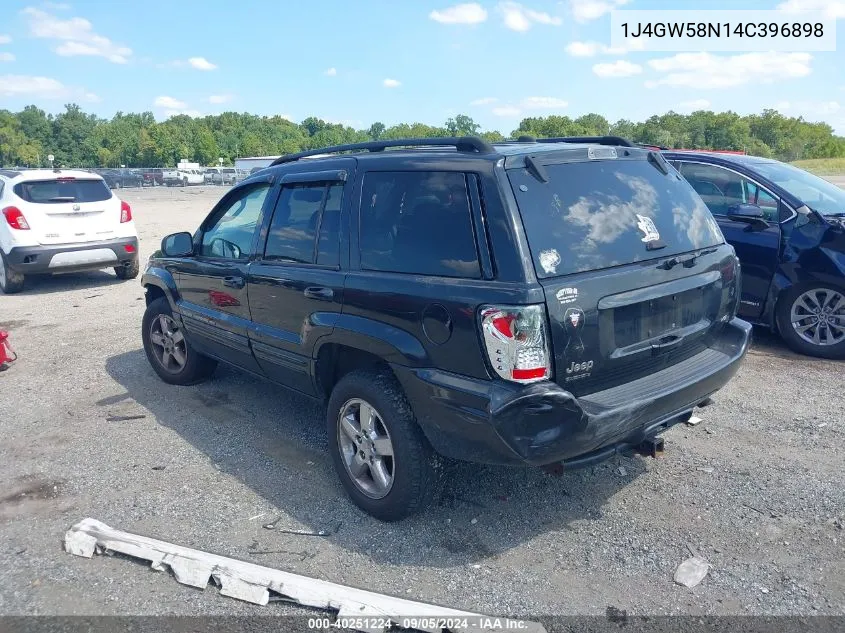 2004 Jeep Grand Cherokee Limited VIN: 1J4GW58N14C396898 Lot: 40251224