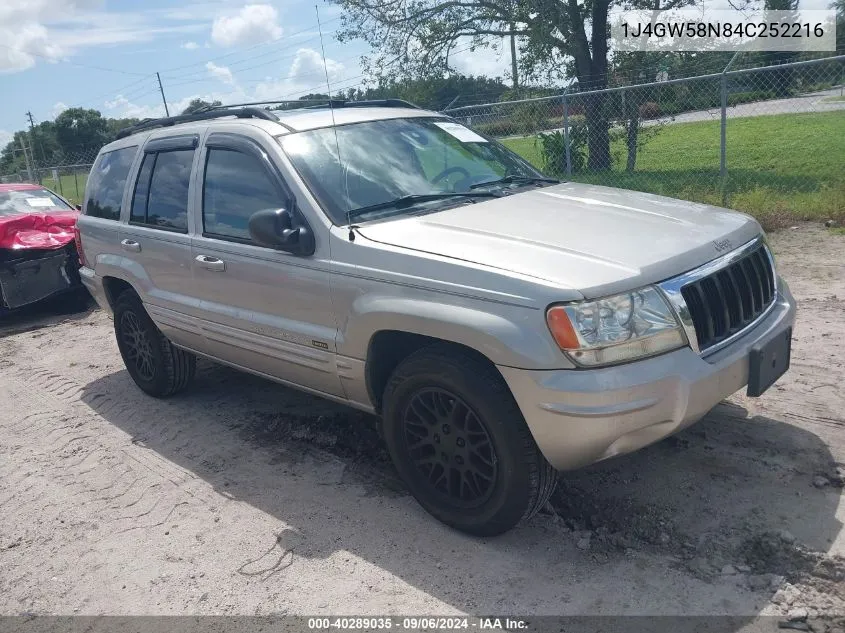 2004 Jeep Grand Cherokee Limited VIN: 1J4GW58N84C252216 Lot: 40289035