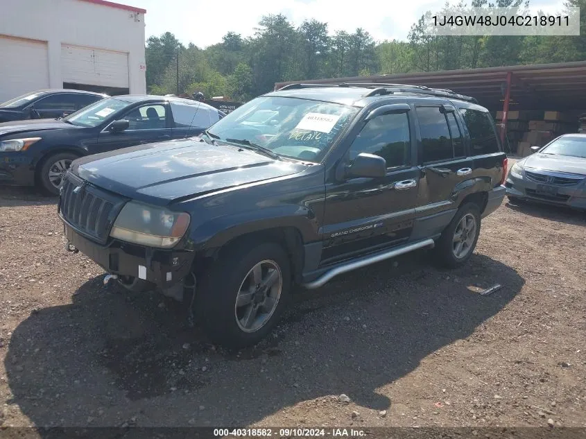 2004 Jeep Grand Cherokee Laredo VIN: 1J4GW48J04C218911 Lot: 40318582